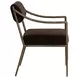 Belen Diamond Mink Upholstered Dining Arm Chair