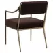 Belen Diamond Mink Upholstered Dining Arm Chair