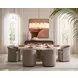 Aria Meg Taupe and Ivanhoe Mineral Upholstered Swivel Lounge Chair