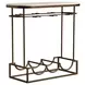 Lodi White and Gold 3 Bottle Wine Rack
