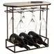Lodi White and Gold 3 Bottle Wine Rack
