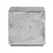 Cubo Silver Leaf With Umber Glaze Antique Mirror Cocktail Cube Table