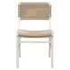 Monroe Matte White Lacquer Rattan Wrapped Dining Chair