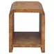 Putnam Matte Dark Burl Wood Waterfall Edge Two Tier Side Table