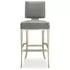 Reserved Seating Pewter Upholstered Bar Stool