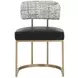 Sylvara Bravo Black and Halton Birch Performance Fabric Dining Chair