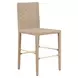 Burbank Natural Rope Basketweave Pattern Counter Height Stool With Antique Brass Stretcher
