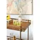 Cash Dark Burl Wood And Antique Brass Bar Cart