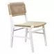 Monroe Matte White Lacquer Rattan Wrapped Dining Chair