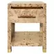 Pelham Matte Burl Wood Soft Close 1 Drawer Side Table