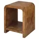 Putnam Matte Dark Burl Wood Waterfall Edge Two Tier Side Table