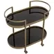 Langley Antique Brass Bar Cart