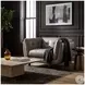 Sorella Slate Leather Upholstered Accent Chair