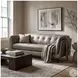 Sorella Slate Leather 84" Sofa