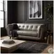 Sorella Slate Leather 70" Loveseat