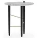 Madera Gray Round Armani Marble Top Large Spot Table