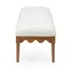 Oodle Cream Performance Fabric Upholstered Accent Bench