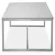 Isolde White and Brushed Nickel Rectangular Marble Top Cocktail Table