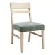 West End Sage Green and Natural Maple Upholstered Ladder Back Side Chair Set of 2