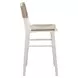 Carson Matte White Lacquer Woven Back Bar Stool With Rush Seat