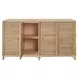 Evander Natural Rattan 4 Door Buffet