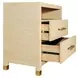 Hancock Natural Grasscloth Soft Close 2 Drawer Side Table
