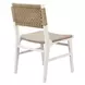 Monroe Matte White Lacquer Rattan Wrapped Dining Chair