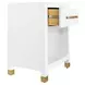 Pelham Matte White Lacquer Soft Close 1 Drawer Side Table