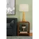 Putnam Matte Dark Burl Wood Waterfall Edge Two Tier Side Table