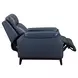 Rawling York Navy Leather Pushback Recliner with Nailhead Trim