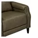 Westbury York Sand Leather Triple Power Recliner with USB Charging and Nailhead Trim