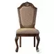 Chateau De Ville Fabric and Cherry Side Chair Set of 2