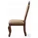 Chateau De Ville Fabric and Cherry Side Chair Set of 2