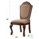 Chateau De Ville Fabric and Cherry Side Chair Set of 2