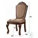 Chateau De Ville Fabric and Cherry Side Chair Set of 2