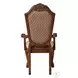 Chateau De Ville Fabric and Cherry Arm Chair Set of 2