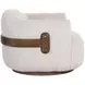 Ezra Dove Cream Upholstered Swivel Arm Chair