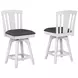 Summer Winds II Gray Fan Back Swivel Upholstered Counter Height Stool