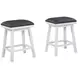 Summer Winds II Gray Upholstered Saddle Backless Counter Height Stool