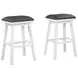 Summer Winds II Gray Upholstered Saddle Backless Barstool