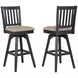 Autumn Winds Beige Mission Back Swivel Upholstered Barstool