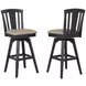 Autumn Winds Beige Fan Back Swivel Upholstered Barstool