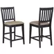 Autumn Winds Brown and Black Rectangular Extendable Counter Height Dining Room Set
