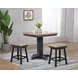 Autumn Winds Beige Upholstered Saddle Backless Counter Height Stool