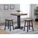 Autumn Winds Beige Upholstered Saddle Backless Barstool