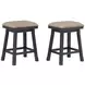 Autumn Winds Beige Upholstered Saddle Backless Counter Height Stool