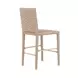 Burbank Natural Rope Basketweave Pattern Counter Height Stool With Antique Brass Stretcher