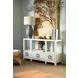 Janna White Linen Curved Base Stool In Cerused Oak Frame