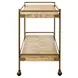 Cash Matte Burl Wood Bar Cart