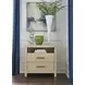 Hancock Natural Grasscloth Soft Close 2 Drawer Side Table